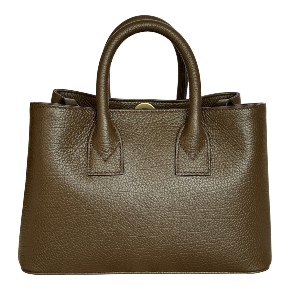 Burberry Small Bermondsey Shoulder Bag Brown Grain Leather Check Bag - Picture 3 of 16